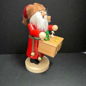Original Handmade Steinbach German Incense Smoker Santa Music Box Vintage